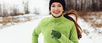 woman running cold weather