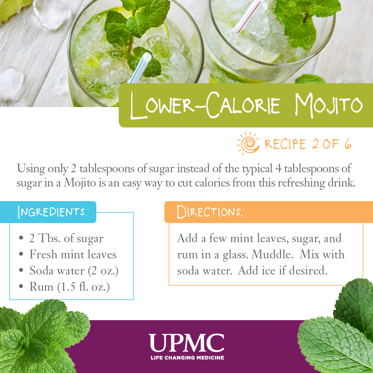 Learn how to make this low-calorie mojito recipe