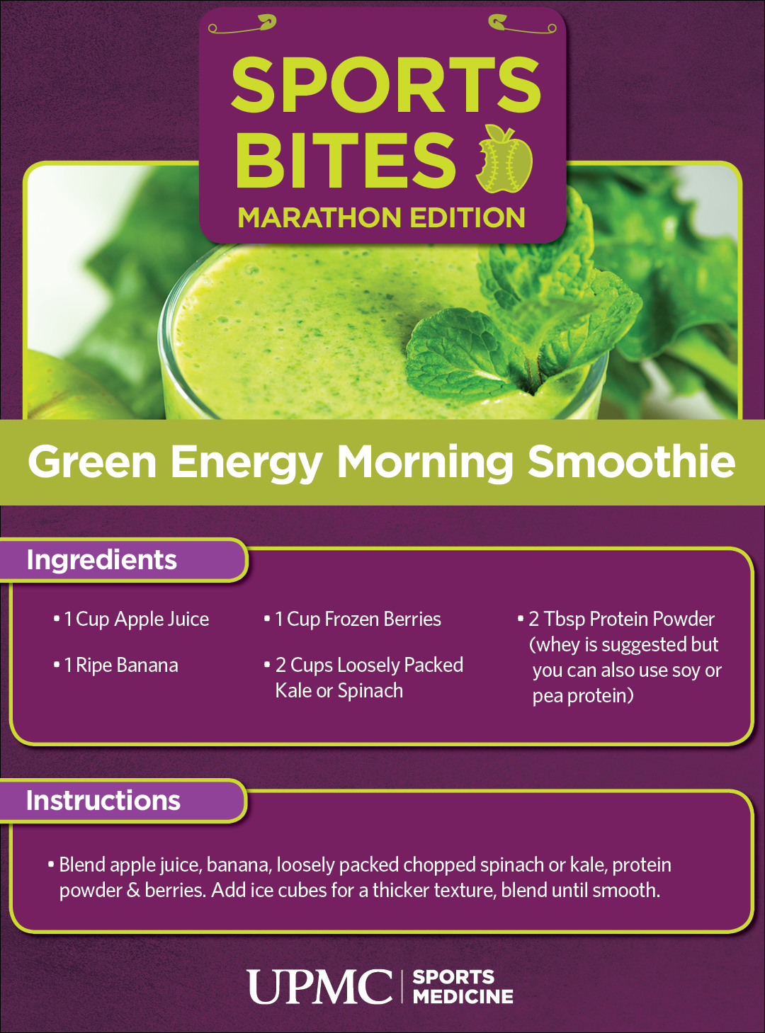 Learn how to make this green energy smoothie recipe