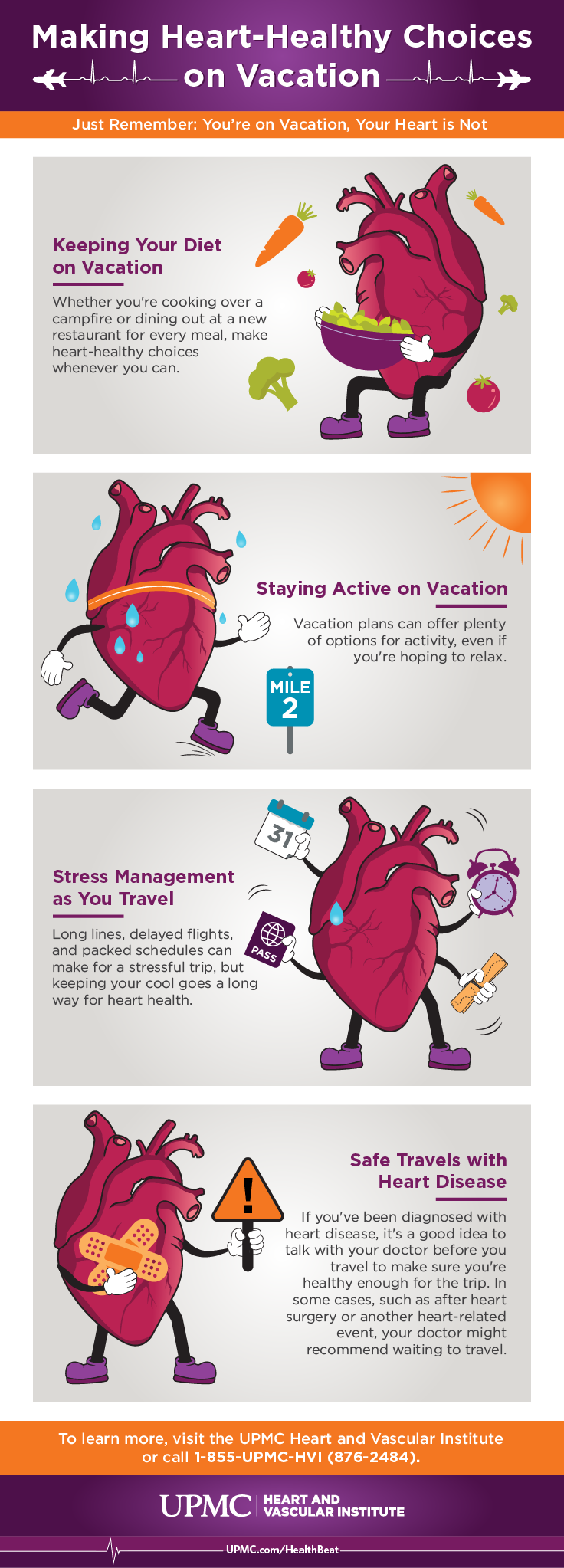 Learn more about staying heart healthy on vacation